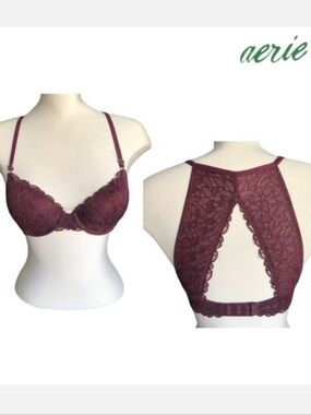 AERIE Wine Lace Bra